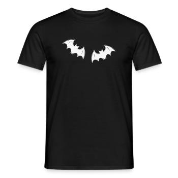 Graue Fledermäuse im Nachtflug - Männer T-Shirt - Schwarz - Vorne - AI Model Male 178 light (178cm)