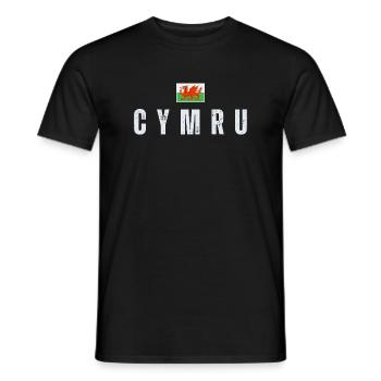 Flagge von Wales, walisischer Patriot - Männer T-Shirt - Schwarz - Vorne - AI Model Male 178 light (178cm)