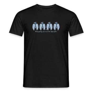 Wings of Perseverance on the Path of awakening - Men's T-Shirt - black - Front - AI Model Male 178 light (178cm)