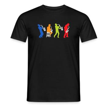 Saxophoniste rétro Saxophoniste - T-shirt homme - noir - Devant - AI Model Male 178 light (178cm)