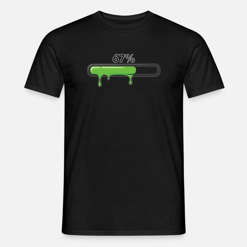 Slime Progress Bar 67 Meme - Männer T-Shirt - Schwarz