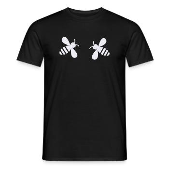 Silhouettes d’abeilles - T-shirt homme - noir - Devant - AI Model Male 178 light (178cm)