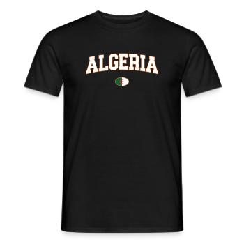 Algérie Drapeau Éclat Vintage - T-shirt homme - noir - Devant - AI Model Male 178 light (178cm)