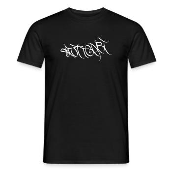 Urban Graffiti Handstyle Stuttgart Souvenir - Men's T-Shirt - black - Front - AI Model Male 178 light (178cm)