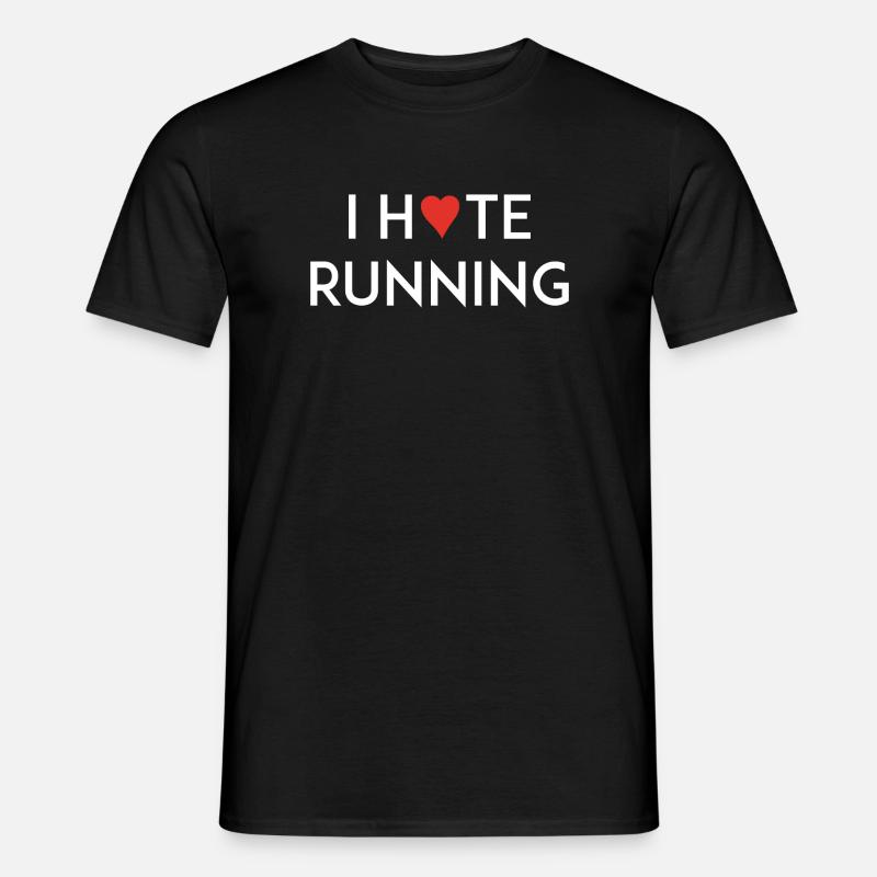Ich liebe / hasse Laufen - Männer T-Shirt - Schwarz