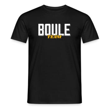 Boule Team Boulekugeln pour Bouler et Pétanque - T-shirt homme - noir - Devant - AI Model Male 178 light (178cm)