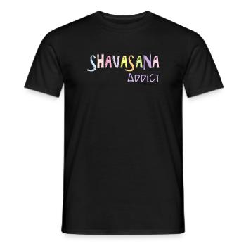Shavasana Addict - T-shirt homme - noir - Devant - AI Model Male 178 light (178cm)