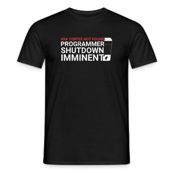 Programmers generate code from coffee - Men's T-Shirt - black - Front - AI Model Male 178 light (178cm)