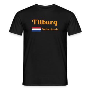 Tilburg, Niederlande - Stilvolle Drucke - Männer T-Shirt - Schwarz - Vorne - AI Model Male 178 light (178cm)