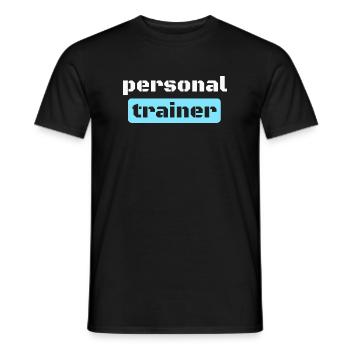Personal Trainer Fitness Trainer - Men's T-Shirt - black - Front - AI Model Male 178 light (178cm)