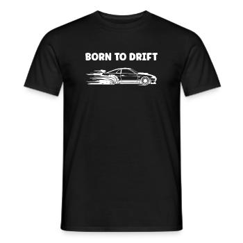 Rasendes Auto und Rauch - Männer T-Shirt - Schwarz - Vorne - AI Model Male 178 light (178cm)
