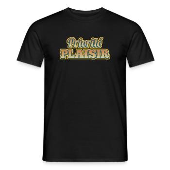 Priority Retro Vintage Spaß - Männer T-Shirt - Schwarz - Vorne - AI Model Male 178 light (178cm)