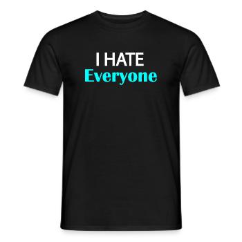 Ich hasse jeden - Männer T-Shirt - Schwarz - Vorne - AI Model Male 178 light (178cm)