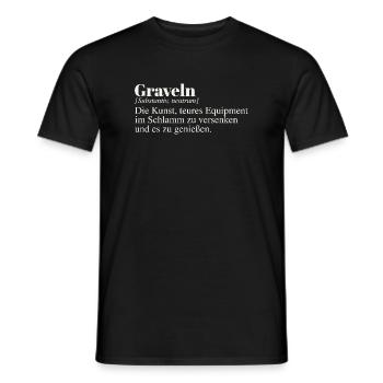 Graveln Definition - Männer T-Shirt - Schwarz - Vorne - AI Model Male 178 light (178cm)