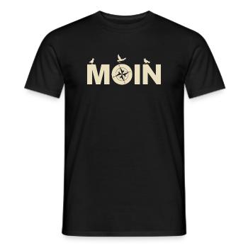 Moin - Männer T-Shirt - Schwarz - Vorne - AI Model Male 178 light (178cm)