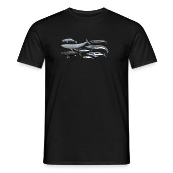 Wale - Wale - Baleines - Mysticeti - Männer T-Shirt - Schwarz - Vorne - AI Model Male 178 light (178cm)