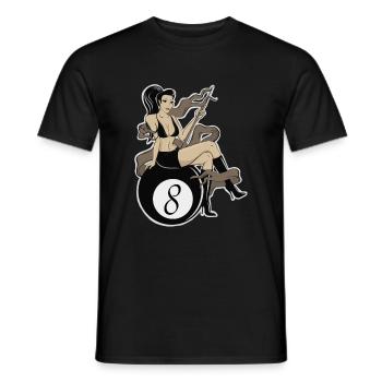 Pin-up fille - T-shirt homme - noir - Devant - AI Model Male 178 light (178cm)