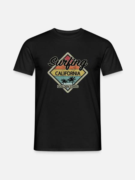 Surfing California surfing - Men's T-Shirt - black