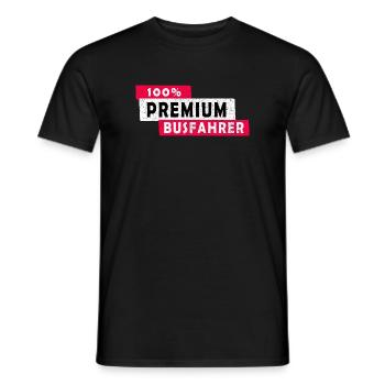 100% Premium Busfahrer Design / Geschenkidee - Männer T-Shirt - Schwarz - Vorne - AI Model Male 178 light (178cm)