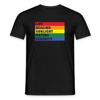 Lgbtq Pride Rainbow Flag - Men's T-Shirt - black - Front - AI Model Male 178 light (178cm)