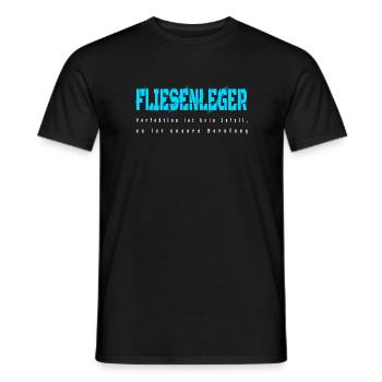 Fliesenleger Design - Männer T-Shirt - Schwarz - Vorne - AI Model Male 178 light (178cm)