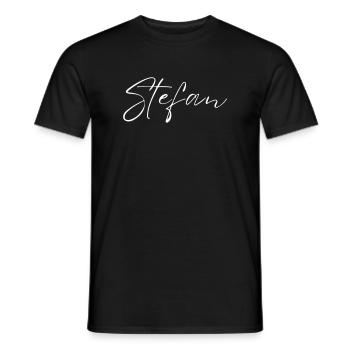 Stefan Name T-Shirt Gift for Men - Men's T-Shirt - black - Front - AI Model Male 178 light (178cm)