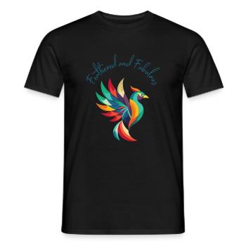 Feathered and Fabulous - Men's T-Shirt - black - Front - AI Model Male 178 light (178cm)