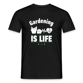 Gardening is life - Men's T-Shirt - black - Front - AI Model Male 178 light (178cm)