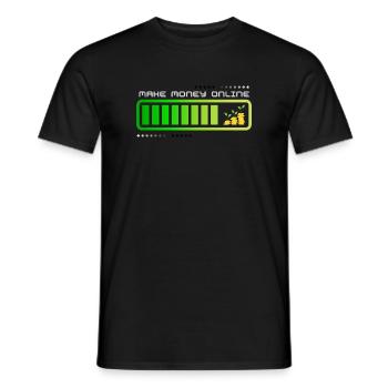 Money Maker Make Money Online Funny Gifts - Men's T-Shirt - black - Front - AI Model Male 178 light (178cm)
