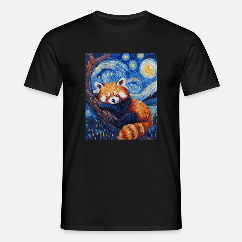 Roter Panda - Männer T-Shirt - Schwarz