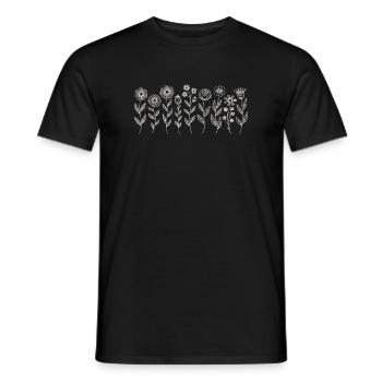 Floral Pattern Florist - Men's T-Shirt - black - Front - AI Model Male 178 light (178cm)