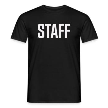 Staff - Männer T-Shirt - Schwarz - Vorne - AI Model Male 178 light (178cm)