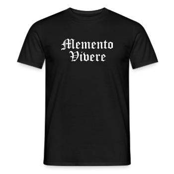 Memento Vivere - Men's T-Shirt - black - Front - AI Model Male 178 light (178cm)