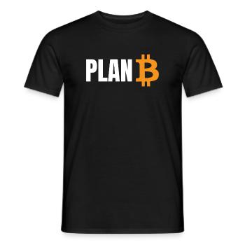 Plan Bitcoin - Männer T-Shirt - Schwarz - Vorne - AI Model Male 178 light (178cm)