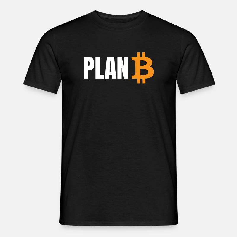 Plan Bitcoin - Männer T-Shirt - Schwarz