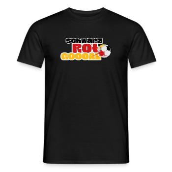 Schwarz Rot Goal - Männer T-Shirt - Schwarz - Vorne - AI Model Male 178 light (178cm)