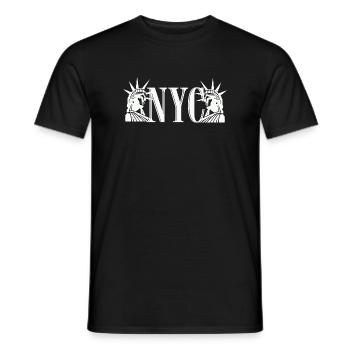NYC Liberty Monogram Silhouette - Männer T-Shirt - Schwarz - Vorne - AI Model Male 178 light (178cm)