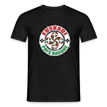 euskadi pays basque 05 - Men's T-Shirt - black - Front - AI Model Male 178 light (178cm)
