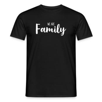 Nous sommes une famille I Partnerlook Love Cohesion - T-shirt homme - noir - Devant - AI Model Male 178 light (178cm)