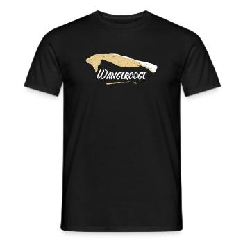 Wangerooge | Vintage Map Retro - Men's T-Shirt - black - Front - AI Model Male 178 light (178cm)
