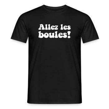 3 Boulekugeln für Bouler Boulekugel Petanque Boule - Männer T-Shirt - Schwarz - Vorne - AI Model Male 178 light (178cm)