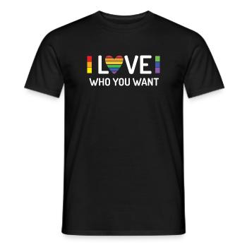 Pride Month - Liebe, wen du willst - Männer T-Shirt - Schwarz - Vorne - AI Model Male 178 light (178cm)