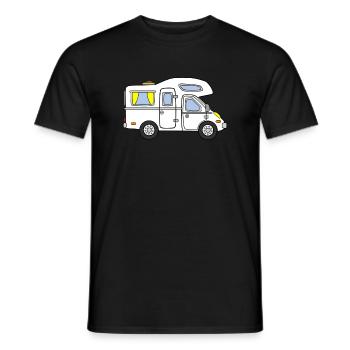 Motorhome Vintage White - Men's T-Shirt - black - Front - AI Model Male 178 light (178cm)