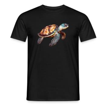 Elegante niedliche Meeresschildkröte - Männer T-Shirt - Schwarz - Vorne - AI Model Male 178 light (178cm)