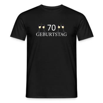 70.Geburtstag 70 Jahre - Männer T-Shirt - Schwarz - Vorne - AI Model Male 178 light (178cm)