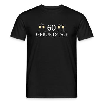 60.Geburtstag 60 Jahre - Männer T-Shirt - Schwarz - Vorne - AI Model Male 178 light (178cm)