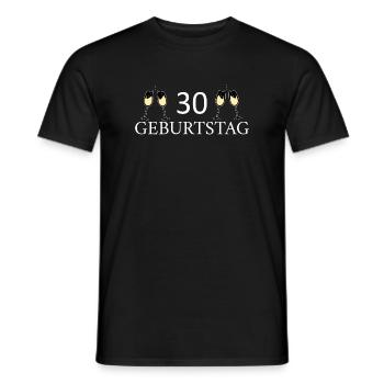 30e anniversaire 30 ans - T-shirt homme - noir - Devant - AI Model Male 178 light (178cm)