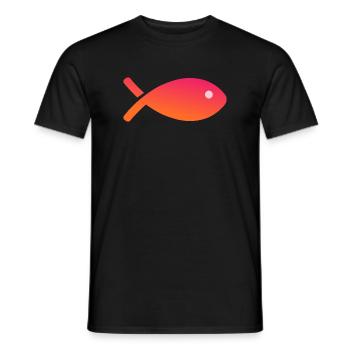 FISH. APRIL FOOL - Men's T-Shirt - black - Front - AI Model Male 178 light (178cm)