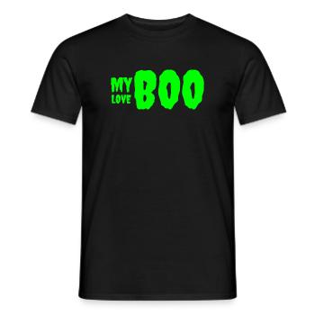 Bold Green 'My Love' Birthday Text Design - Men's T-Shirt - black - Front - AI Model Male 178 light (178cm)