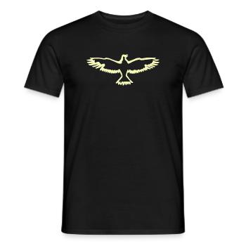 Flügel-Silhouette des Vogels - Männer T-Shirt - Schwarz - Vorne - AI Model Male 178 light (178cm)